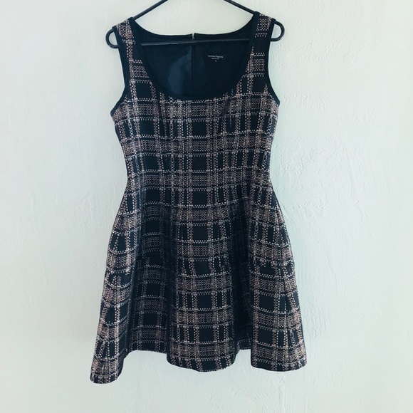 Cynthia Rowley Black Gold tweed fit flare dress. 6 - Picture 3 of 8